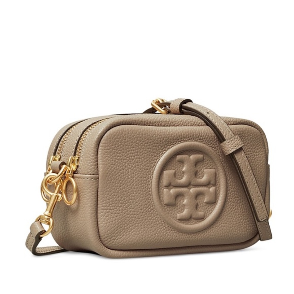 Like New Tory Burch perry bombe leather crossbody bag